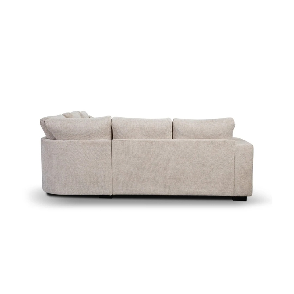 Camila Cream Enzo Fabric Sofa Bed - Corner 5 Seater