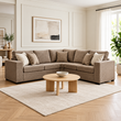 Camila Expresso Enzo Fabric 5 Seater Corner Sofa