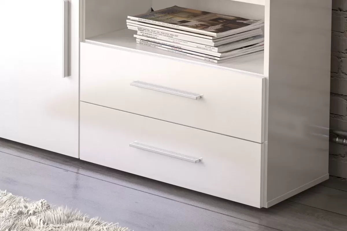 Edgeware White 1 Door 2 Drawer Sideboard