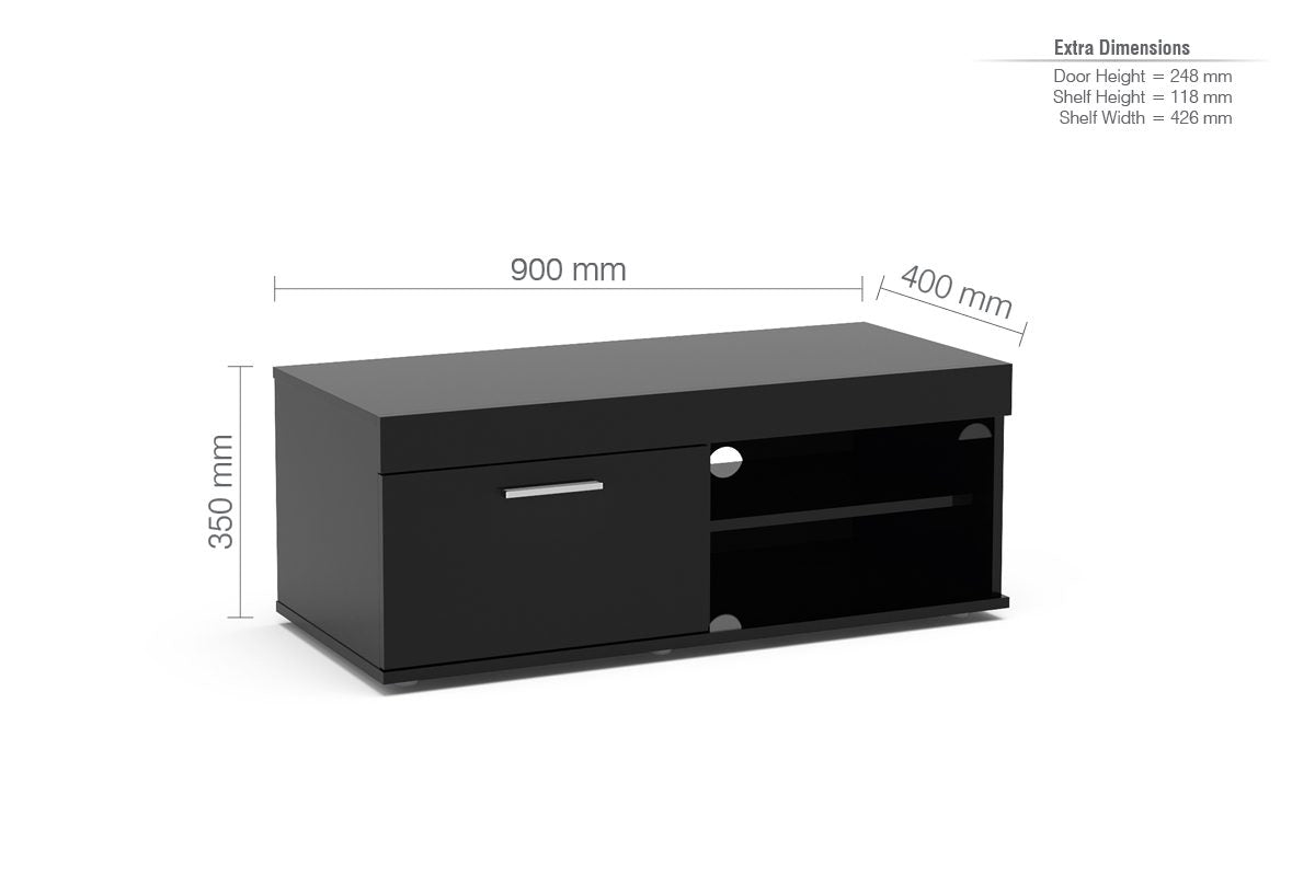 Edgeware Black Small TV Unit