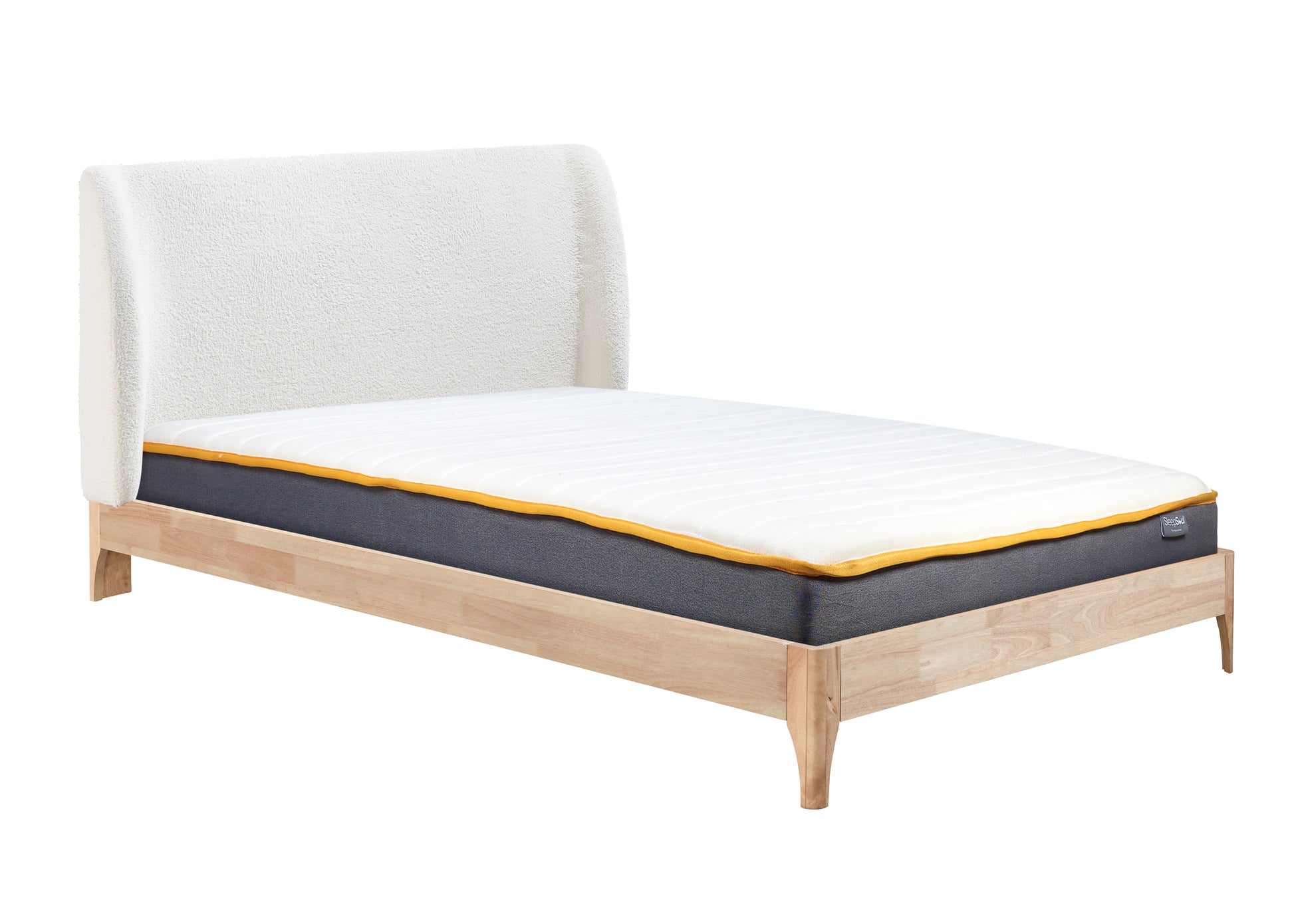 Halfden White Double Bed