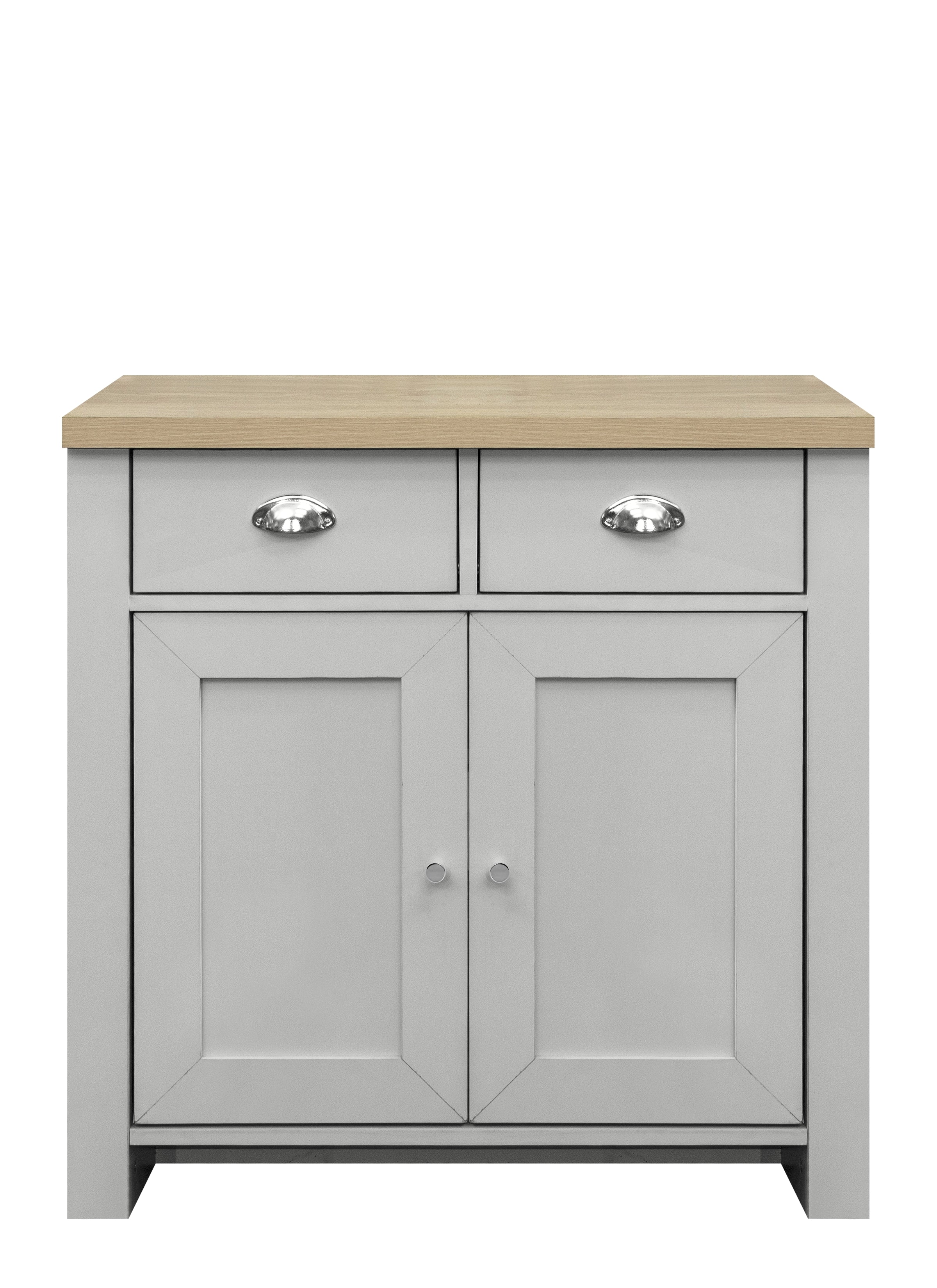 Highgate Grey & Oak 2 Door 2 Drawer Sideboard