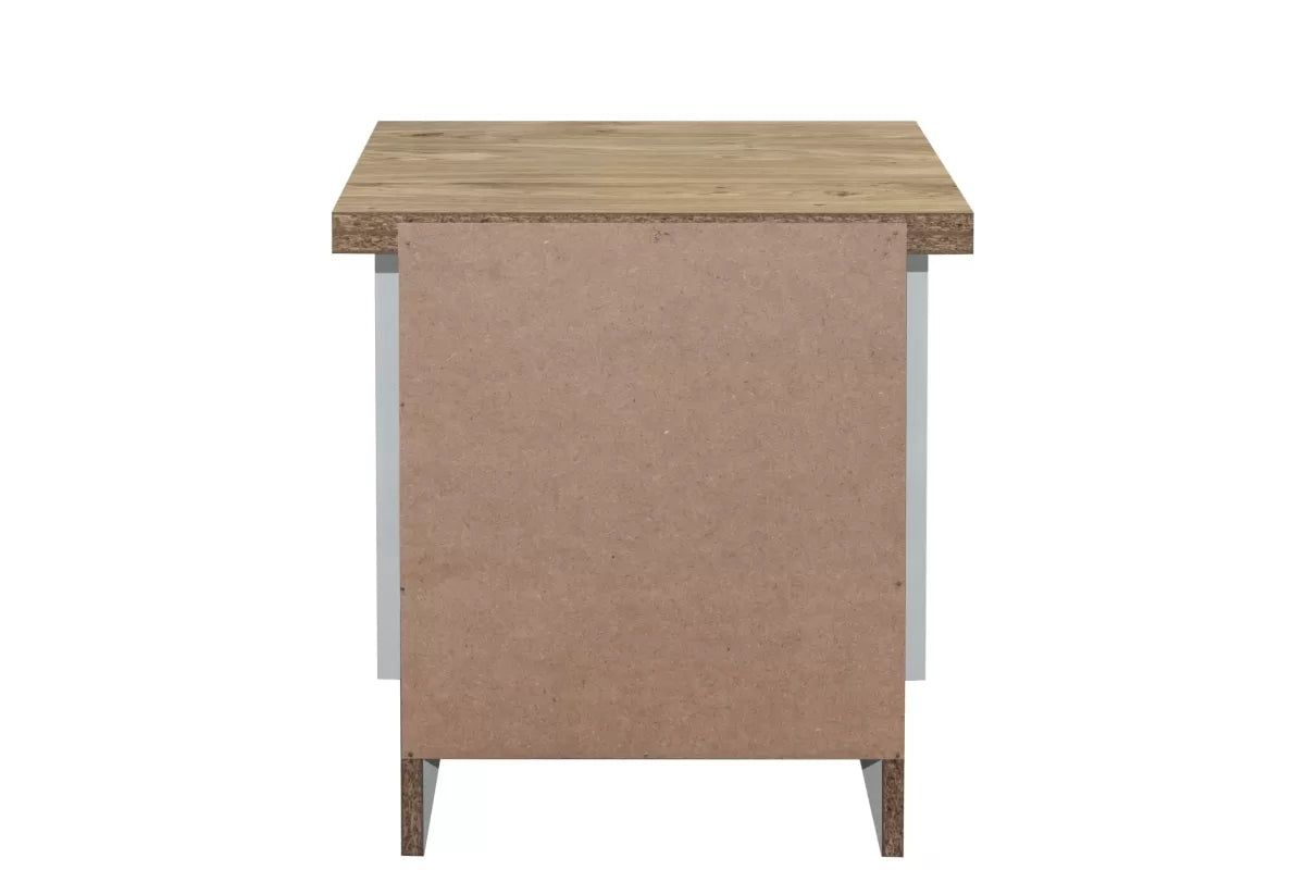 Highgate Grey & Oak 2 Drawer Bedside