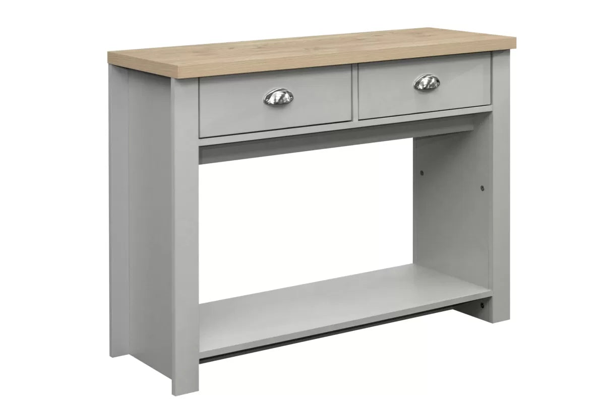 Highgate Grey & Oak 2 Drawer Console Table