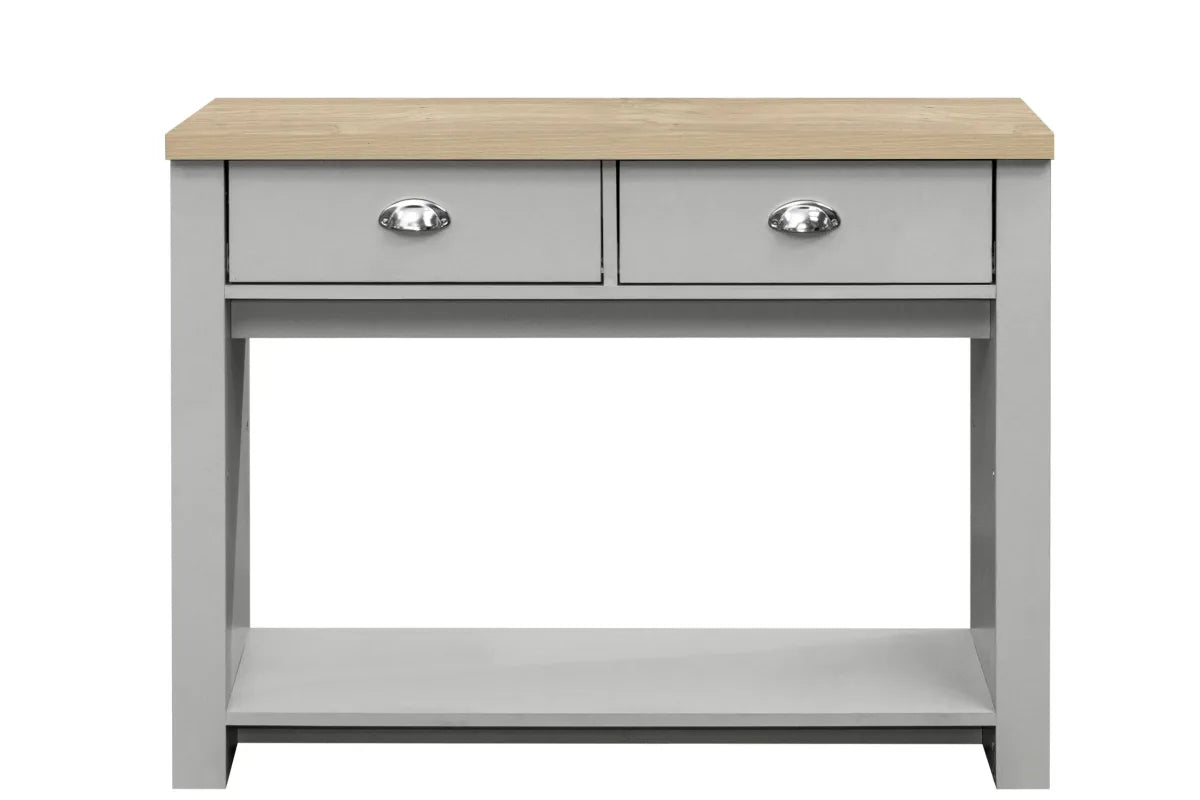 Highgate Grey & Oak 2 Drawer Console Table