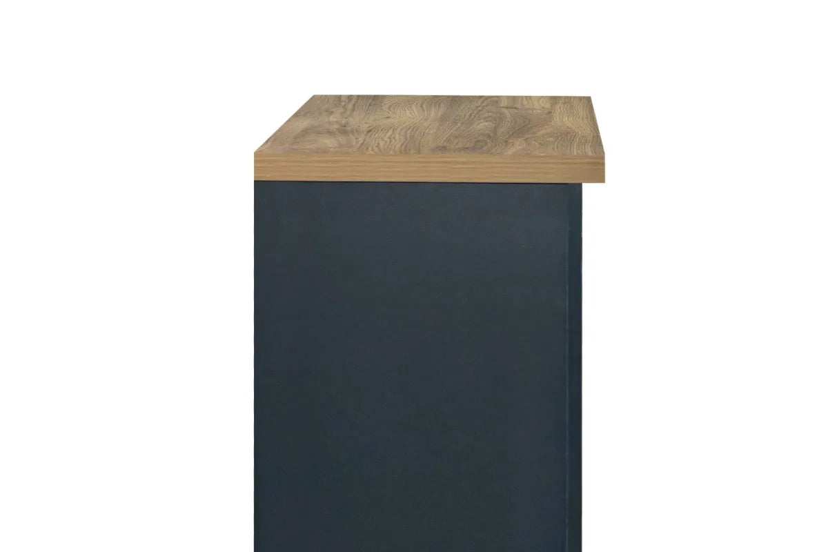 Highgate Navy Blue & Oak 4 Drawer Chest