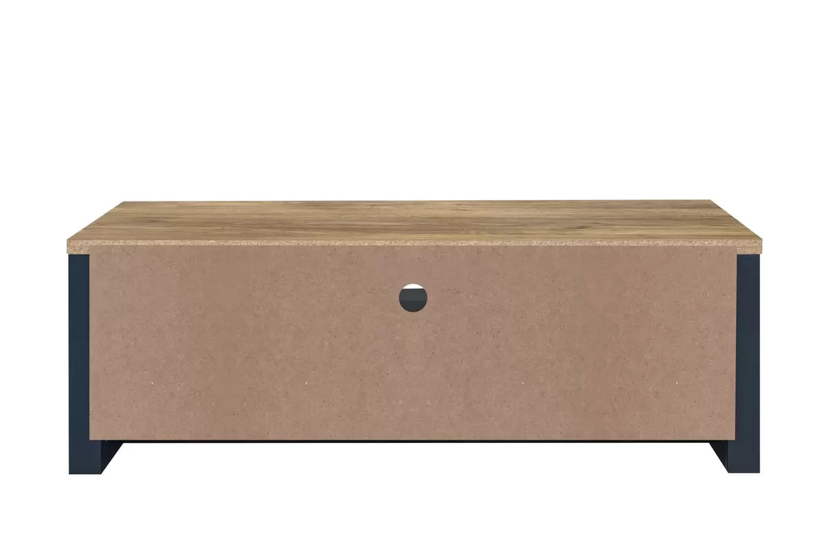 Highgate Navy Blue & Oak Large TV Unit