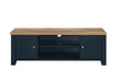 Highgate Navy Blue & Oak Large TV Unit