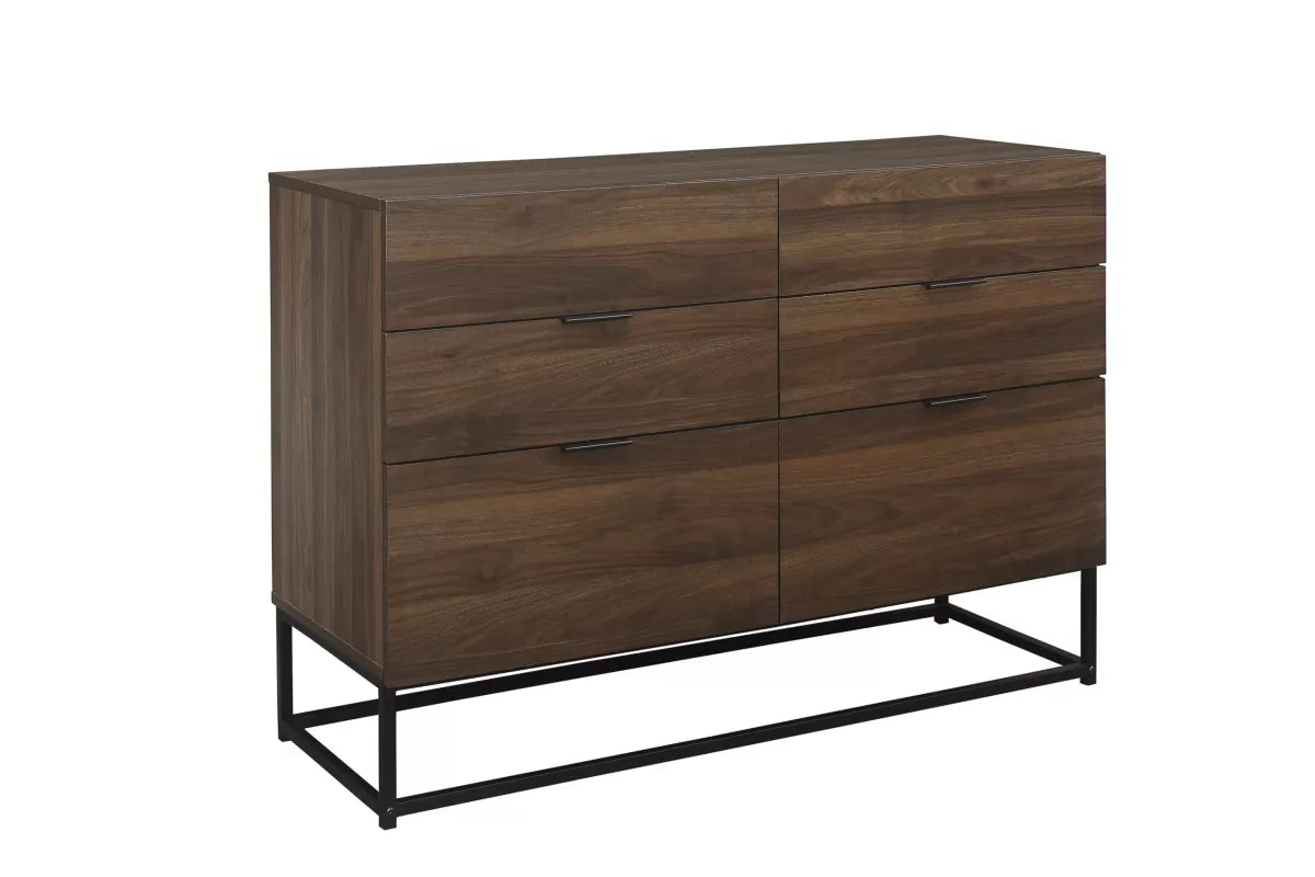 Houston Walnut 6 Drawer Chest