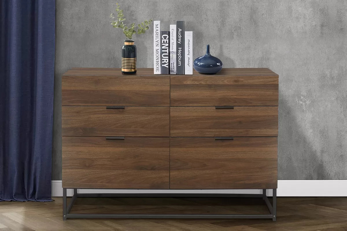 Houston Walnut 6 Drawer Chest