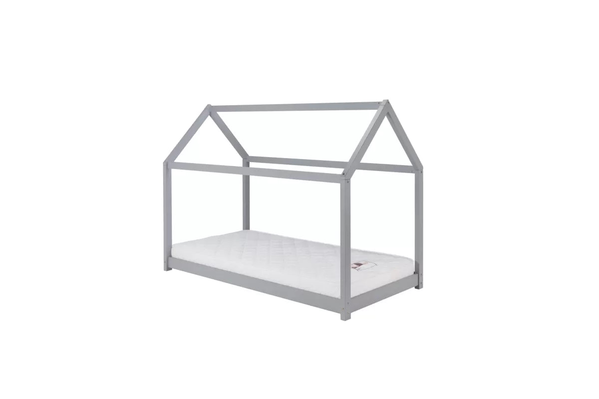 House Single Bed Grey + Single Air Mattress