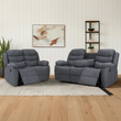 Harrogate Grey Fabric Recliner 3 + 2 Sofa Set