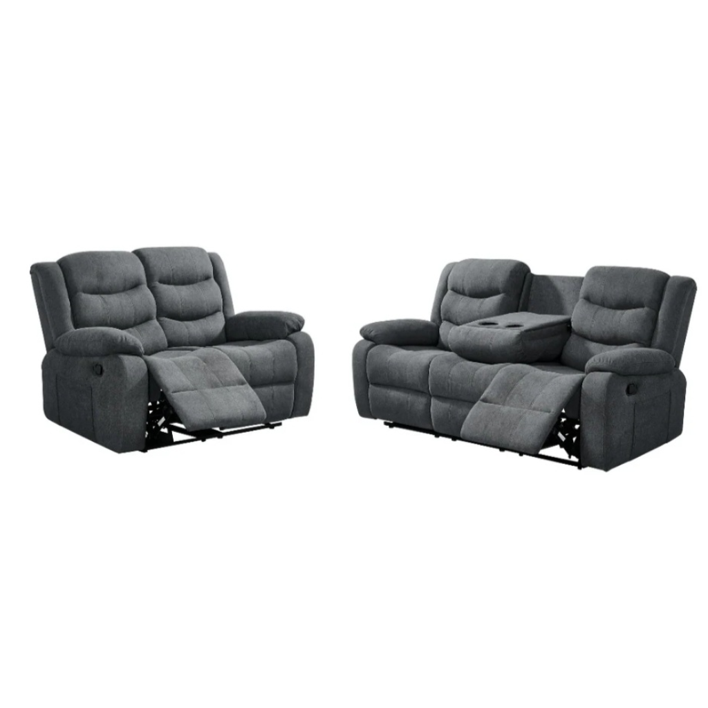 Harrogate Grey Fabric Recliner 3 + 2 Sofa Set