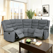 Harrogate Grey Fabric Recliner Corner Sofa
