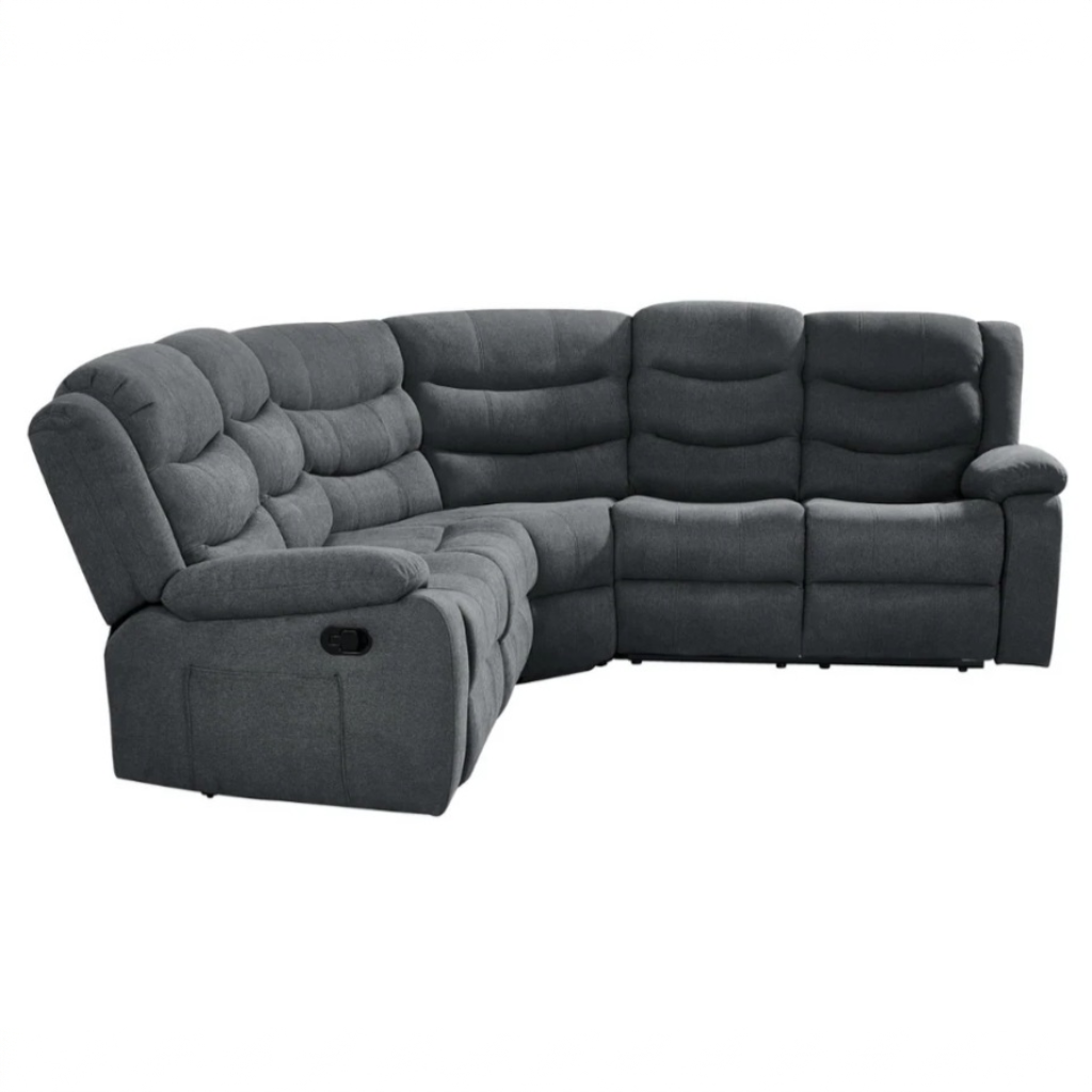 Harrogate Grey Fabric Recliner Corner Sofa