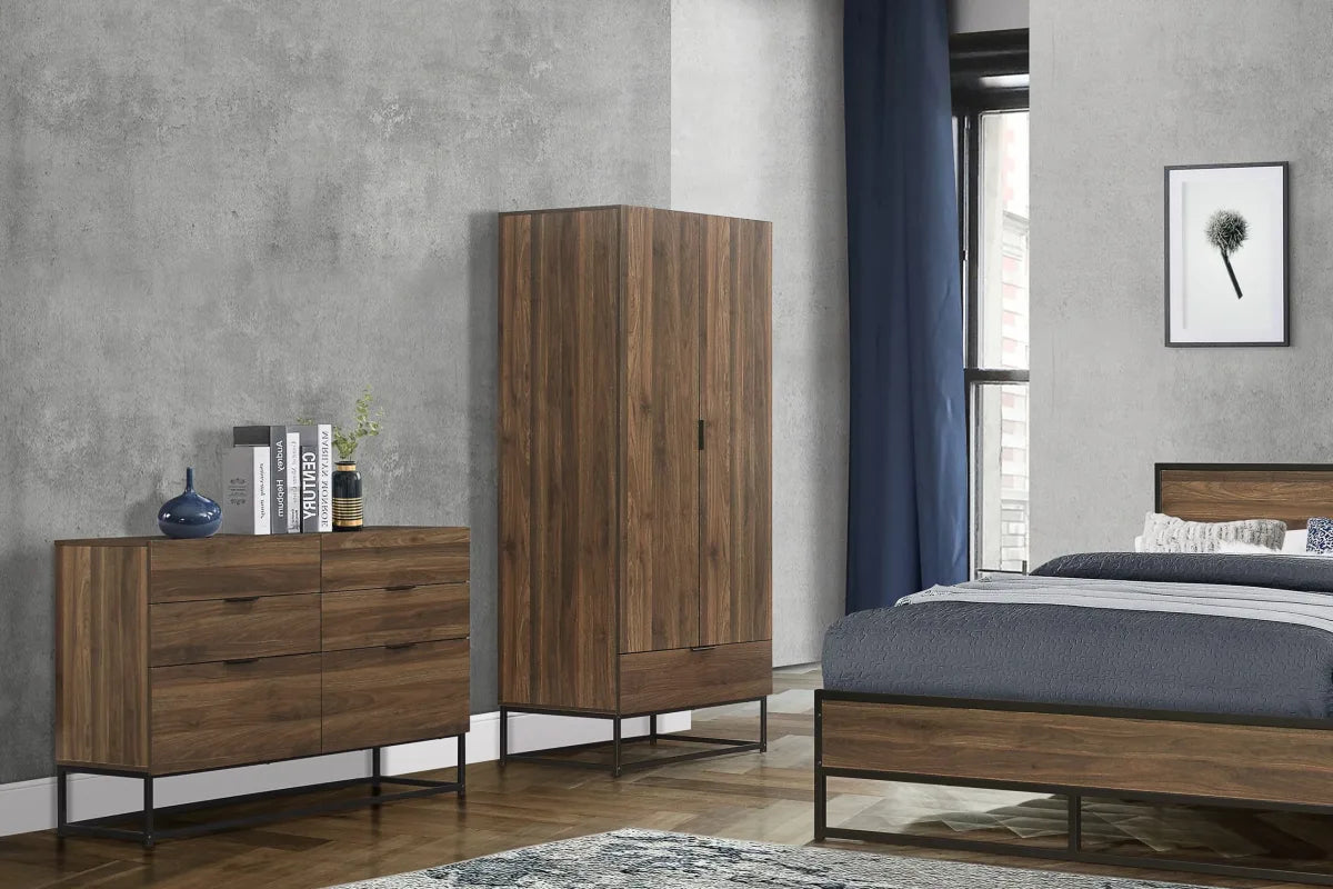 Houston Walnut 6 Drawer Chest