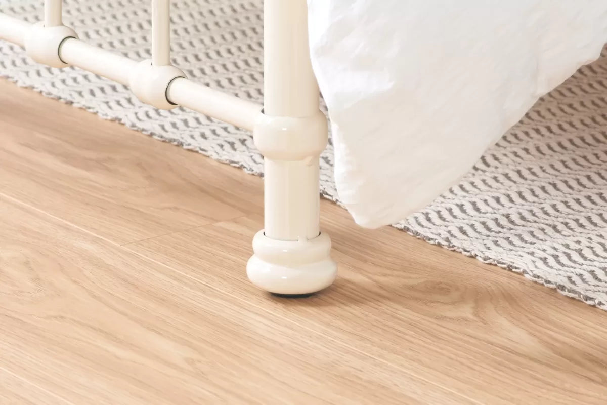 Jessica Single Cream Metal Bed + Single Comfort Mattress