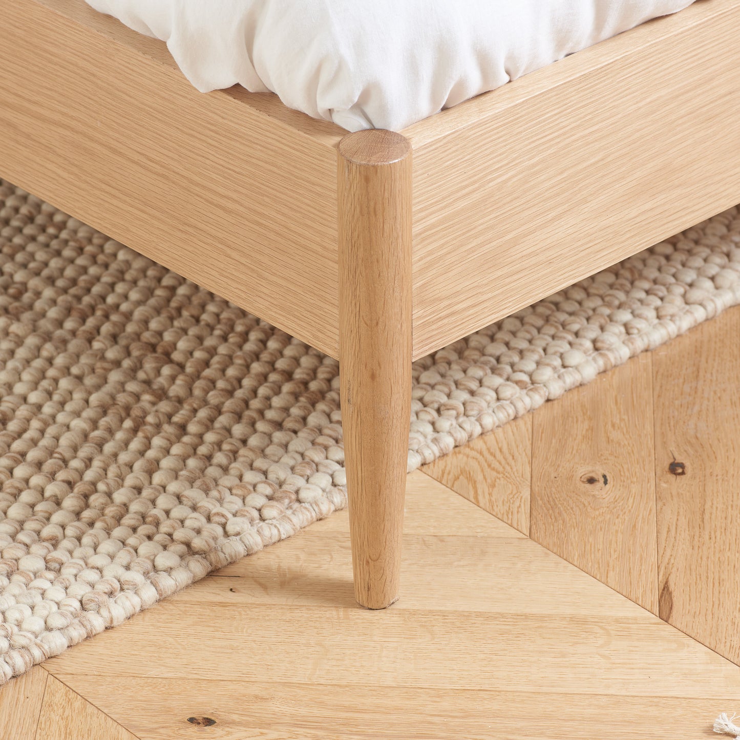 Jesper Scandi Oak King Bed + Bliss King Mattress