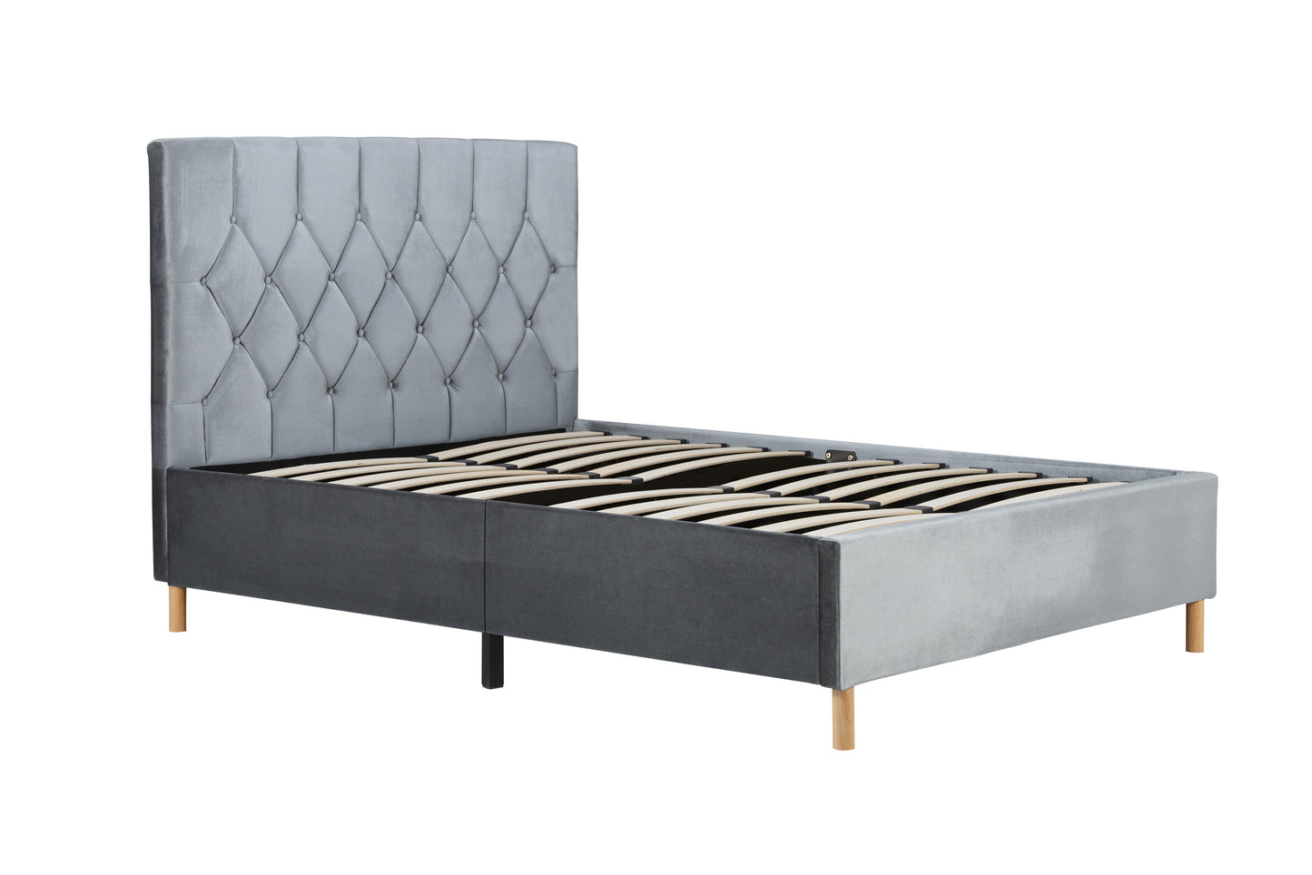 Loxley Grey King Bed + Comfort King Mattress