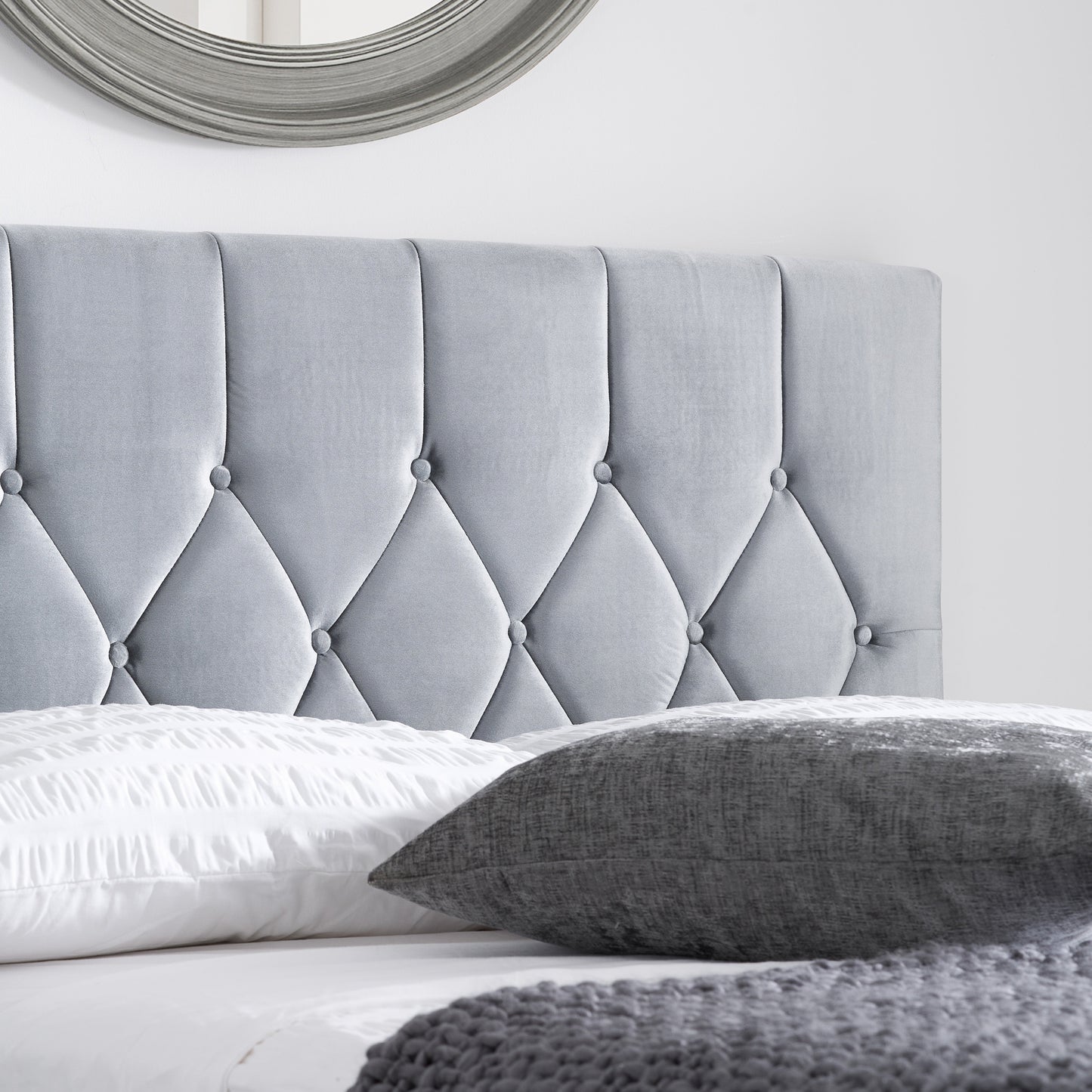 Loxley Grey King Bed + Comfort King Mattress