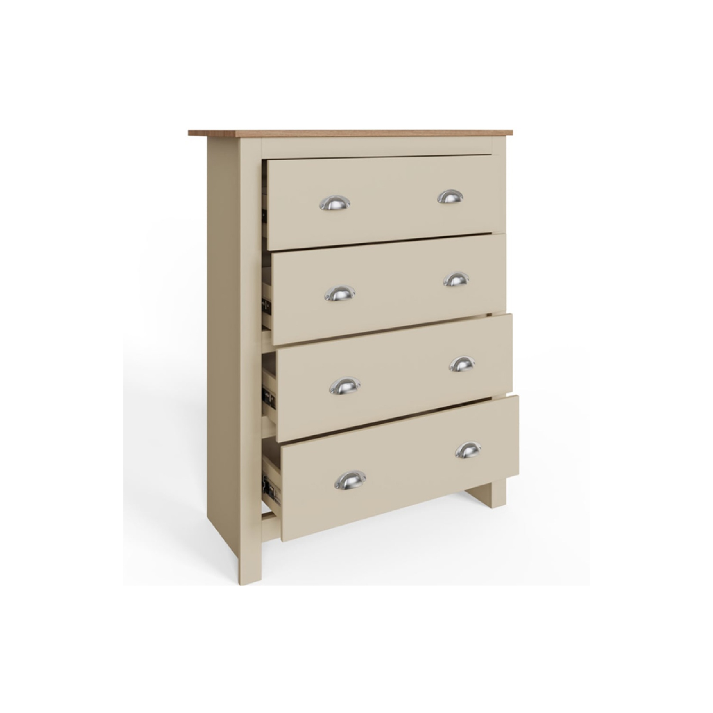 Launceston Cream 4 Piece Bedroom Furniture Set
