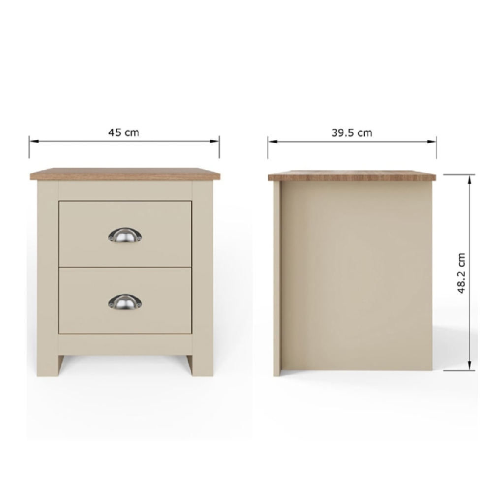 Launceston Cream 4 Piece Bedroom Furniture Set