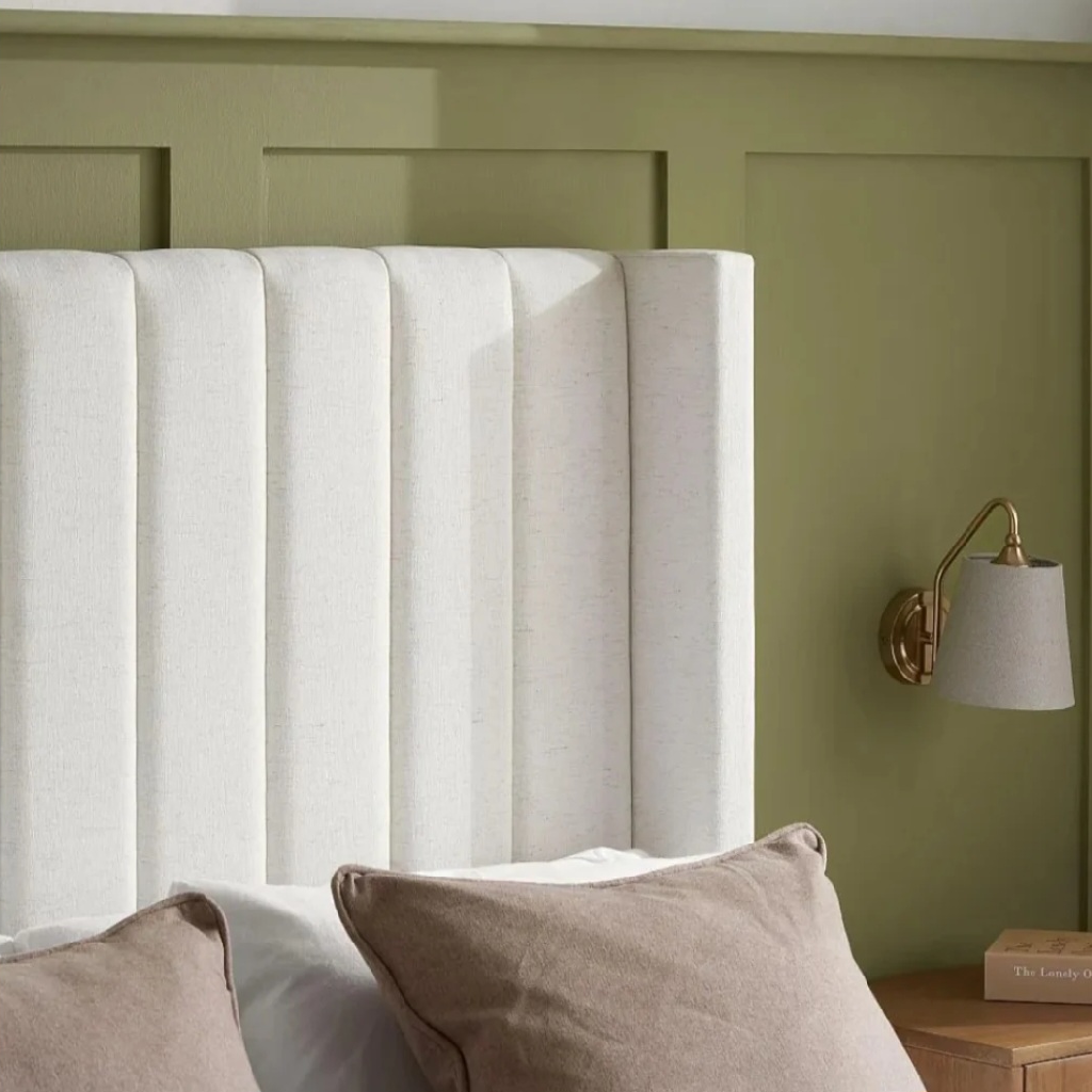 Maisey Cream Fabric Ottoman Double Bed + Sleep Happy Balance 800 Pocket Sprung Memory Foam Double Mattress