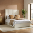 Maisey Cream Fabric Ottoman Double Bed + Sleep Happy Balance 800 Pocket Sprung Memory Foam Mattress
