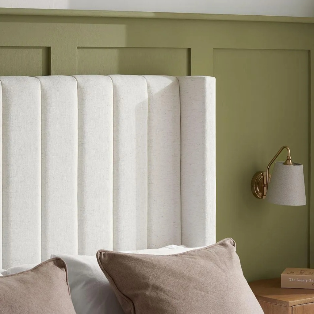 Maisey Cream Fabric Ottoman Double Bed + Sleep Happy Balance 800 Pocket Sprung Memory Foam Mattress