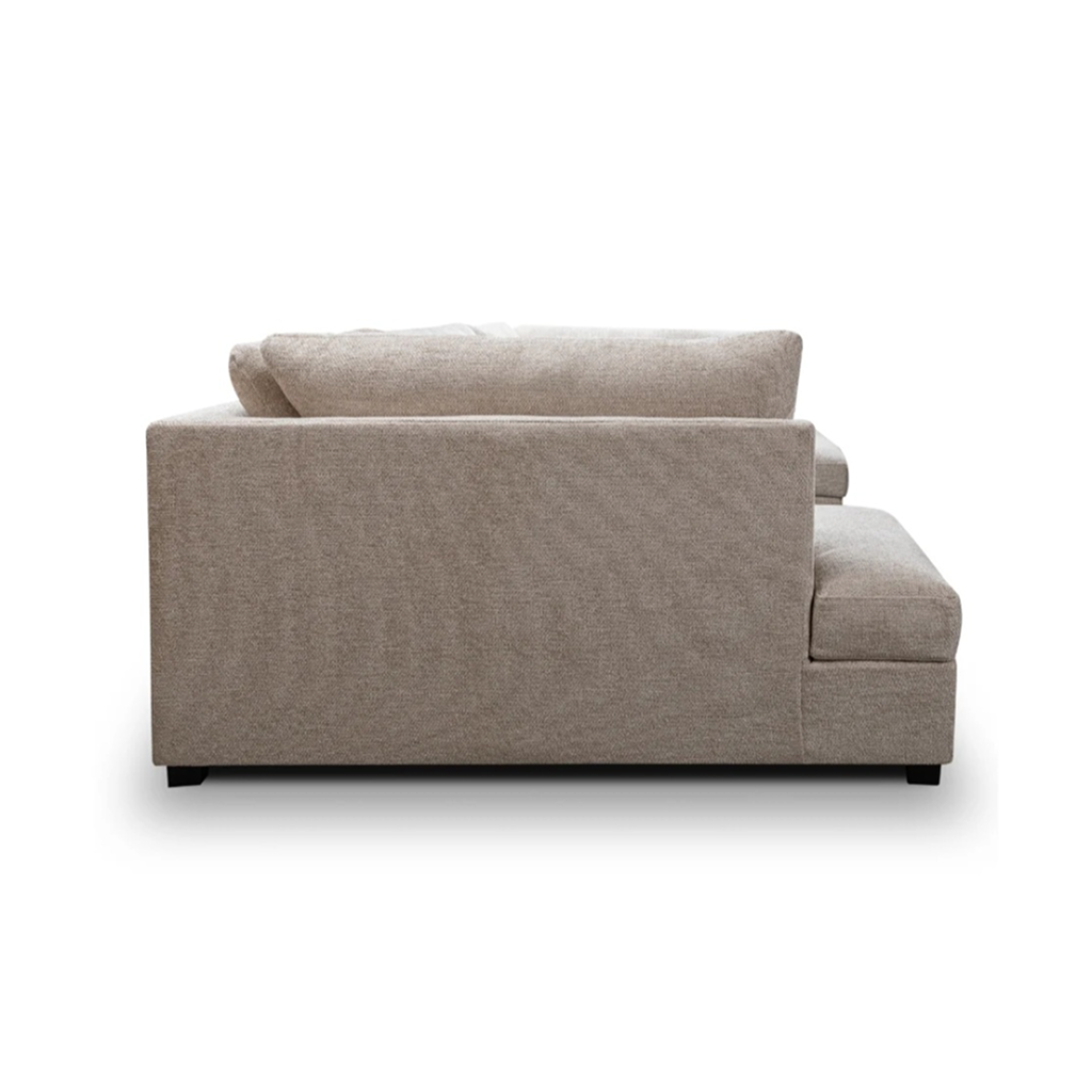 Meriden  Cream Enzo Fabric Storage U-Shape Sofa/Bed