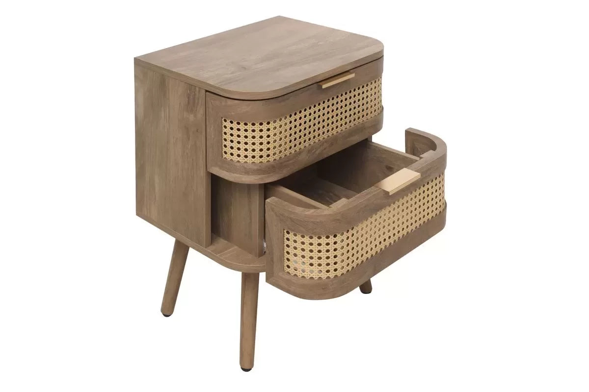 Noah Oak 2 Drawer Bedside