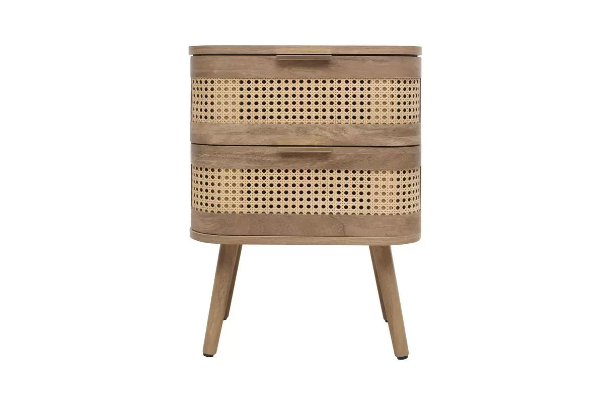 Noah Oak 2 Drawer Bedside