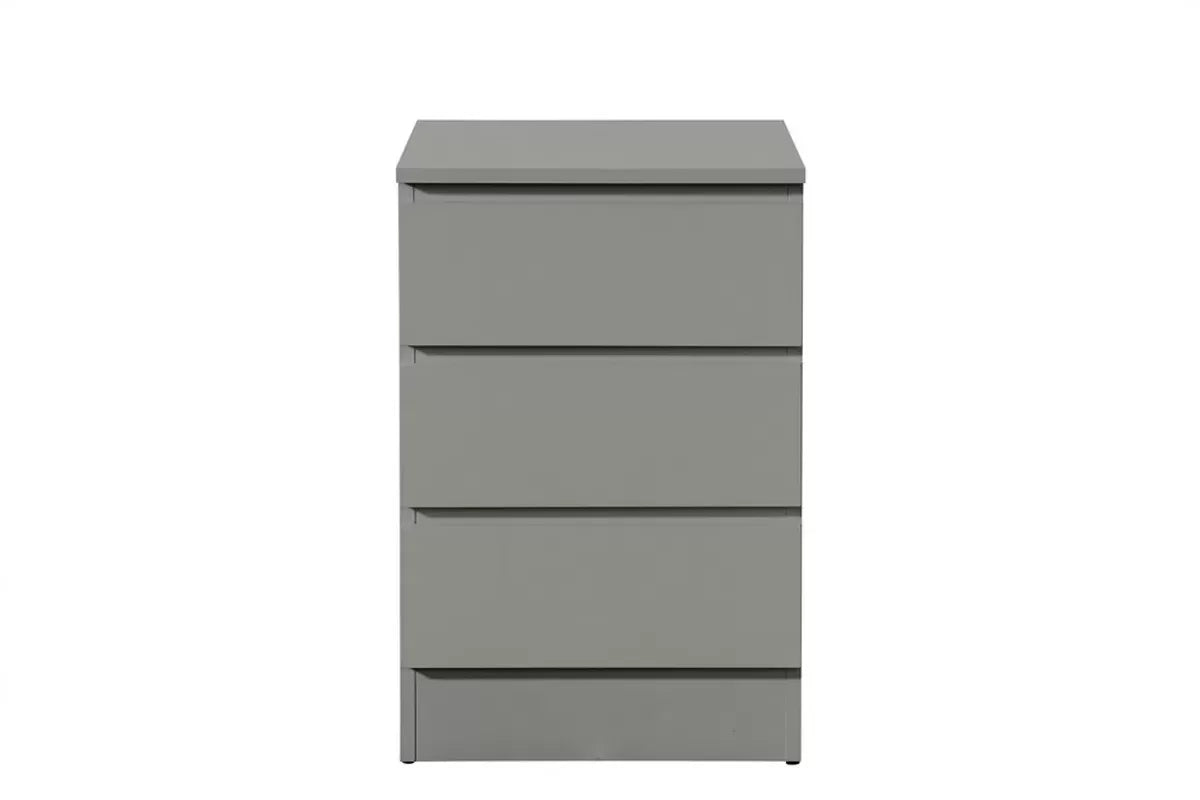 Oslo Grey 3 Drawer Bedside