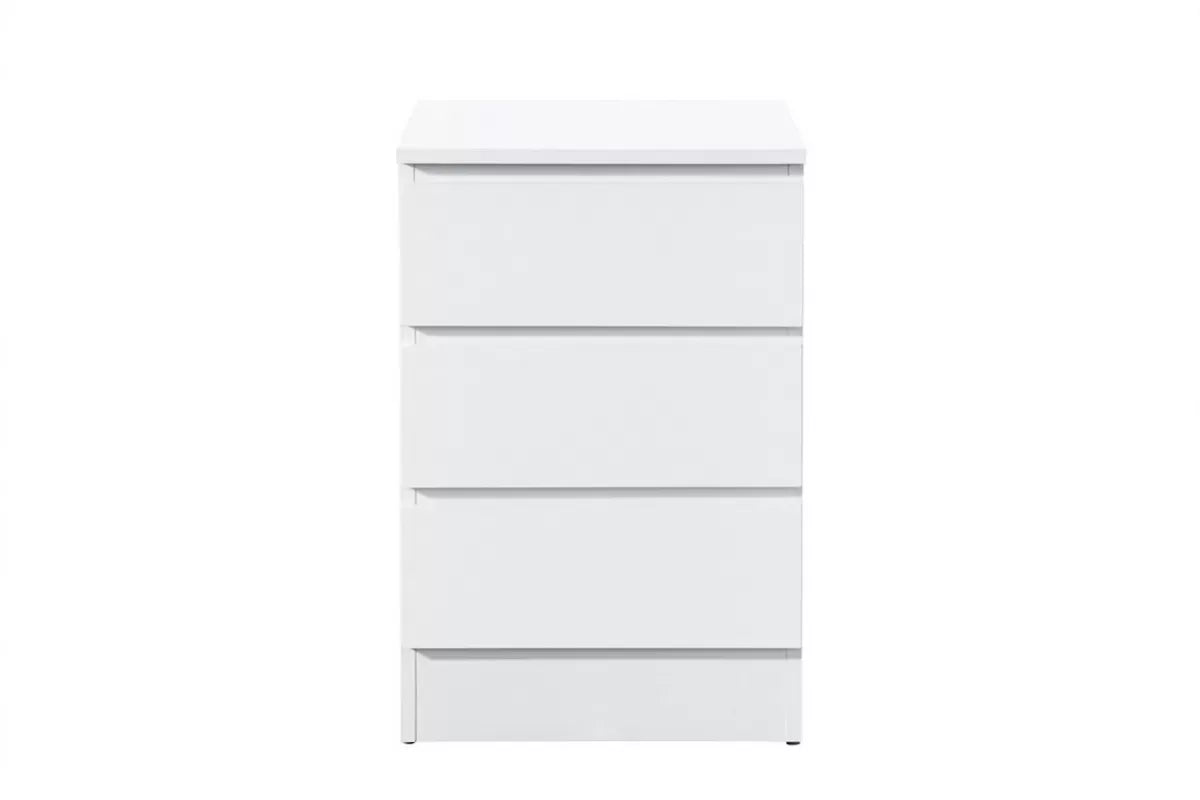 Oslo White 3 Drawer Bedside
