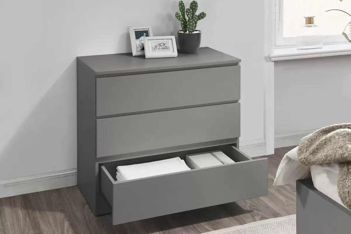 Oslo Grey 3 Drawer Chest