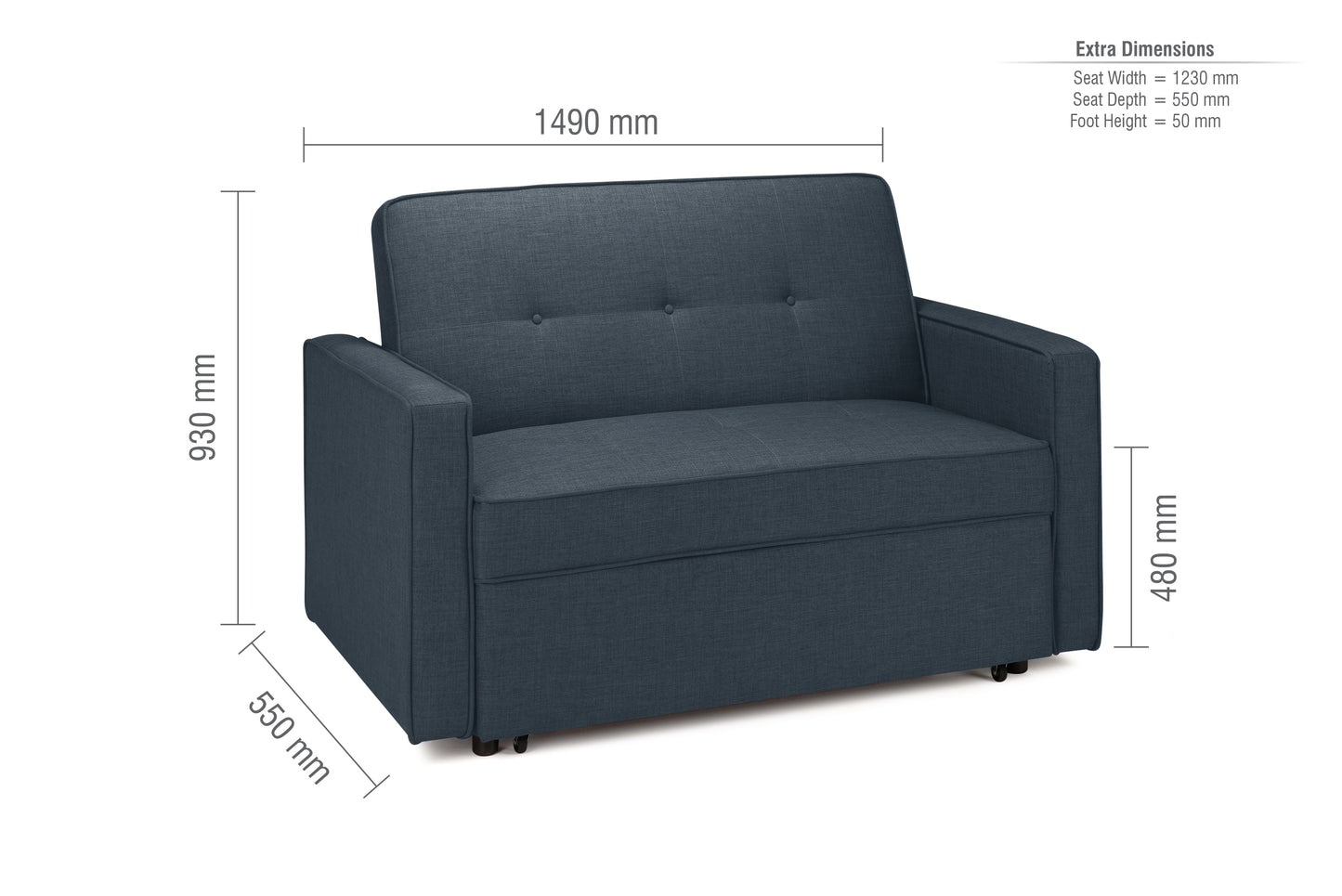 Otto Blue Sofa Bed