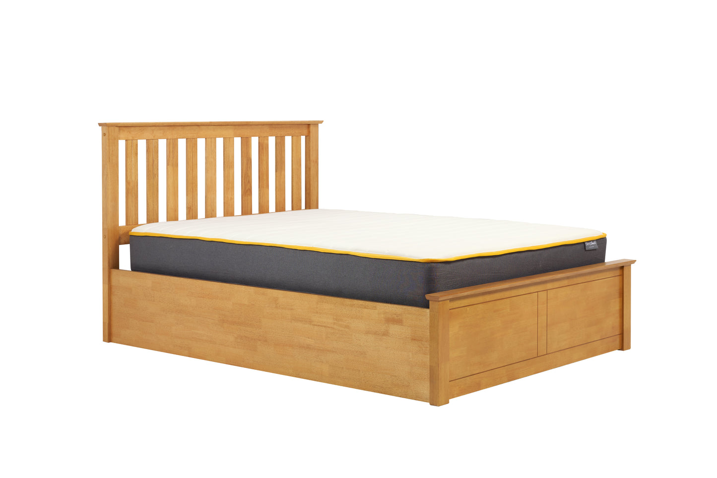 Phoenix Oak Double Ottoman Bed
