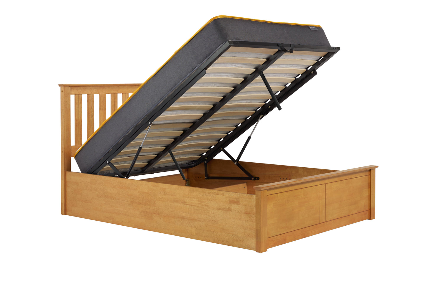 Pheonix Oak Ottoman Double Bed + Comfort Double Mattress