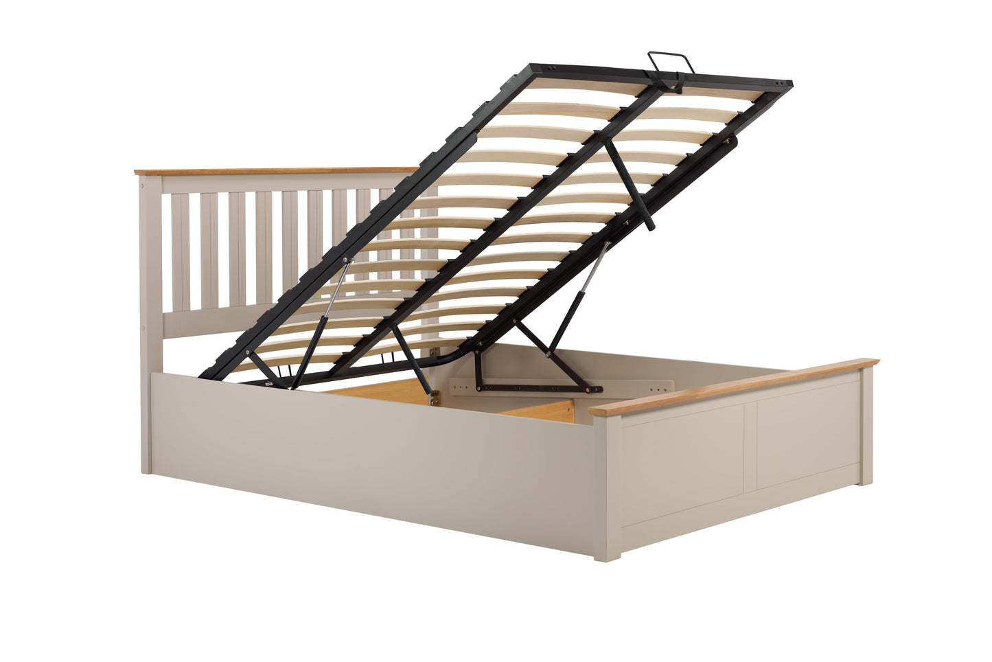 Pheonix Pearl Grey Ottoman King  Bed + Comfort King Mattress