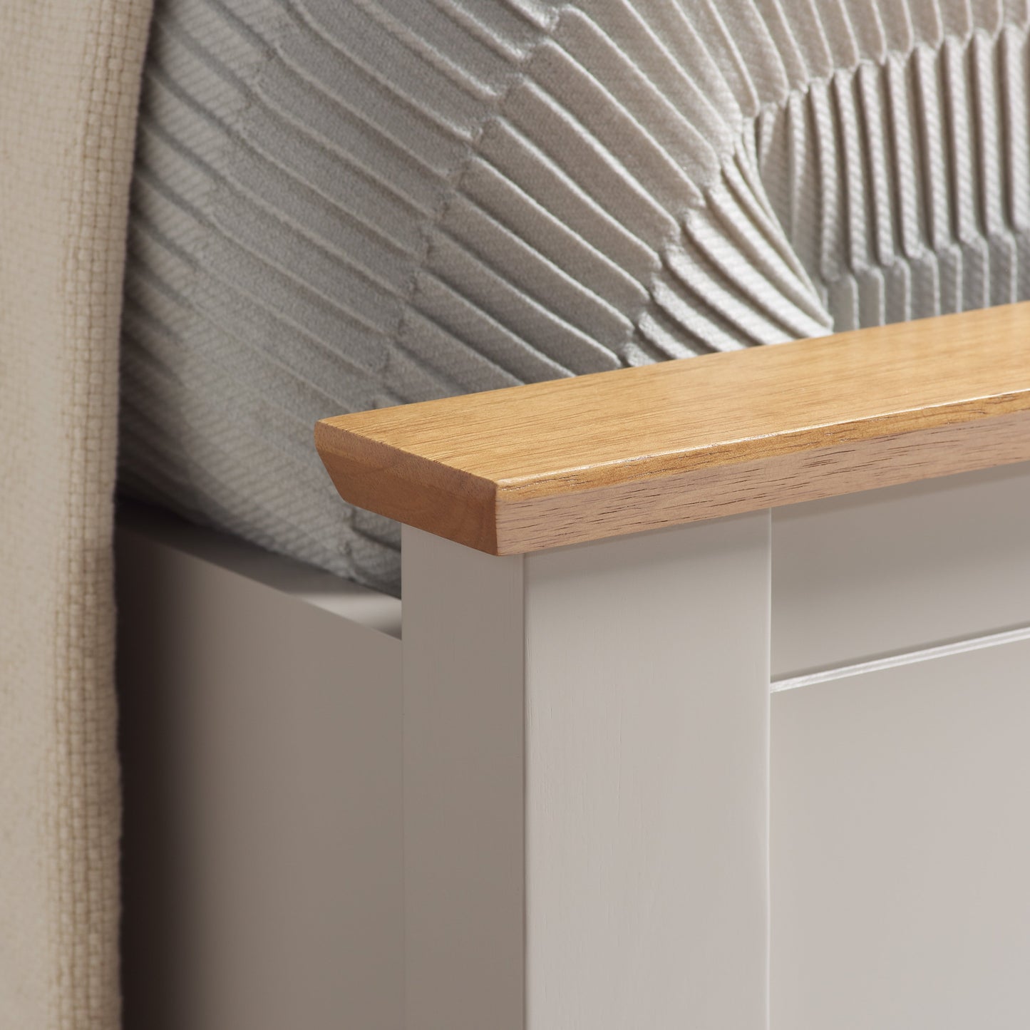 Pheonix Pearl Grey Ottoman King  Bed + Comfort King Mattress