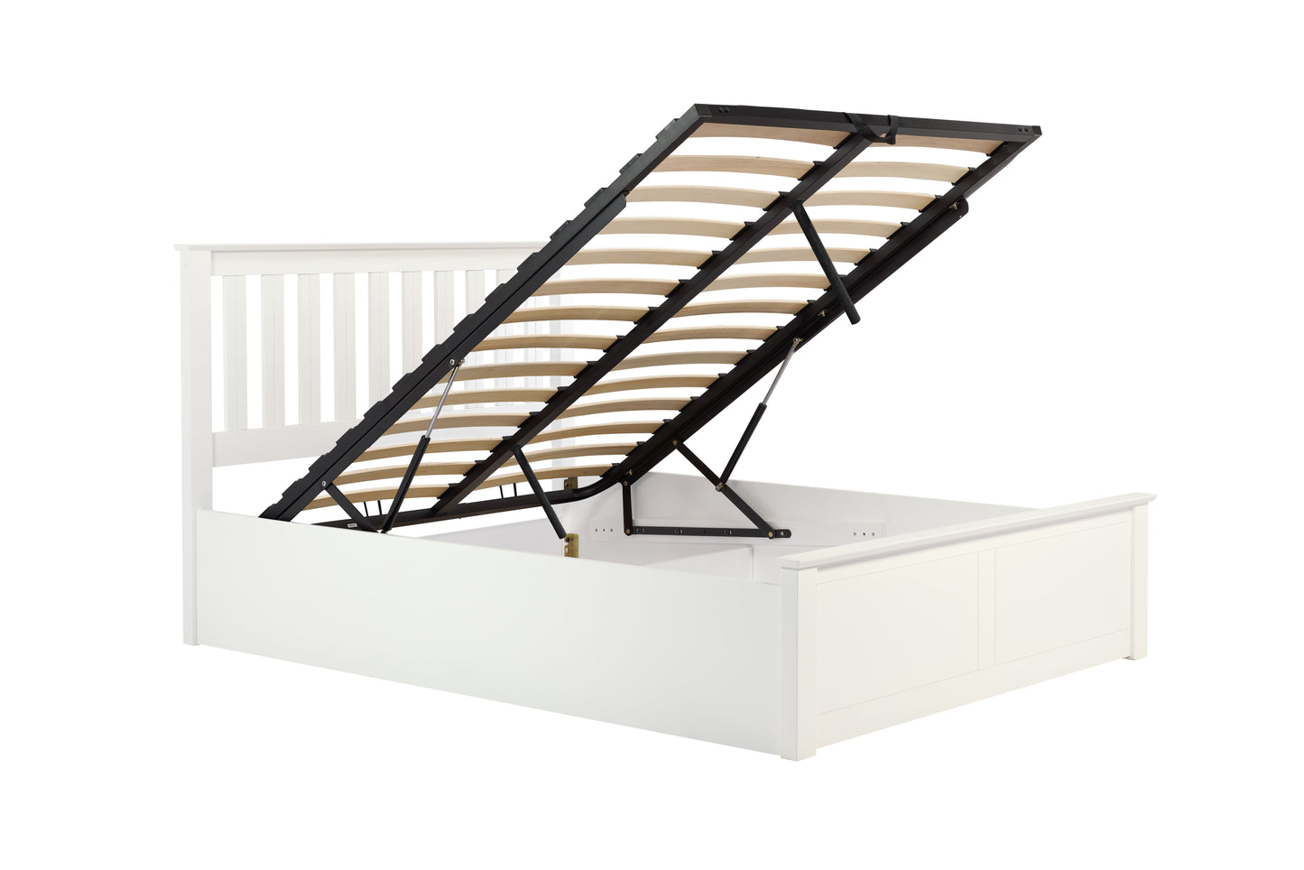 Pheonix White Ottoman Small Double Bed + Comfort Small Double Mattress