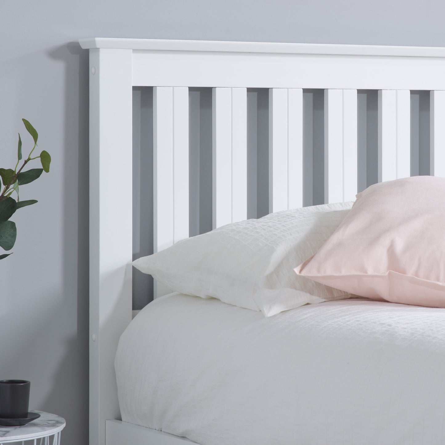 Pheonix White Ottoman Small Double Bed + Comfort Small Double Mattress