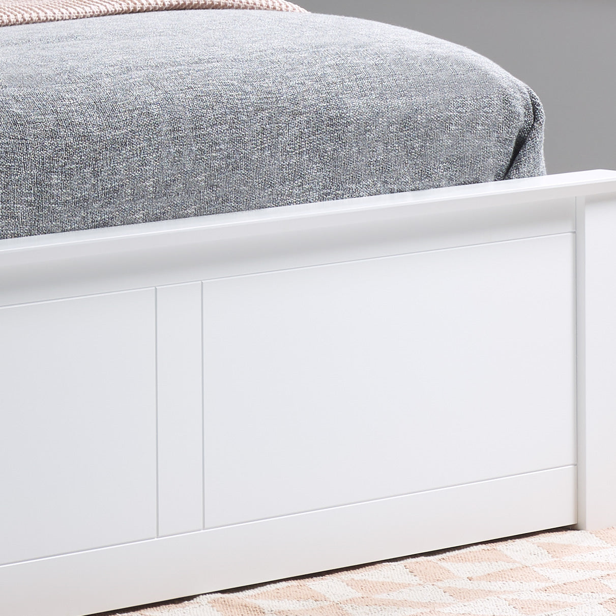 Pheonix White Ottoman Small Double Bed + Comfort Small Double Mattress