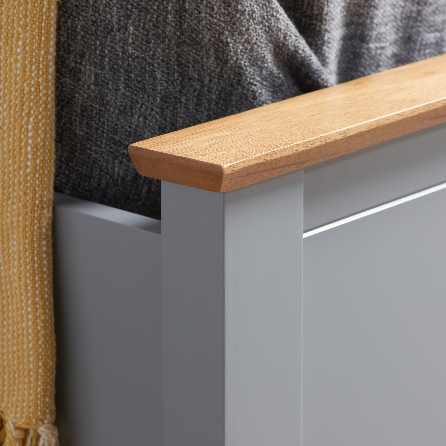 Pheonix Stone Grey Ottoman King Bed + Comfort King Mattress