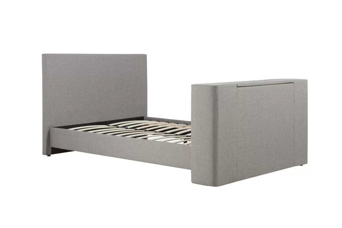 Plaza Luxurious Grey Fabric TV Bed