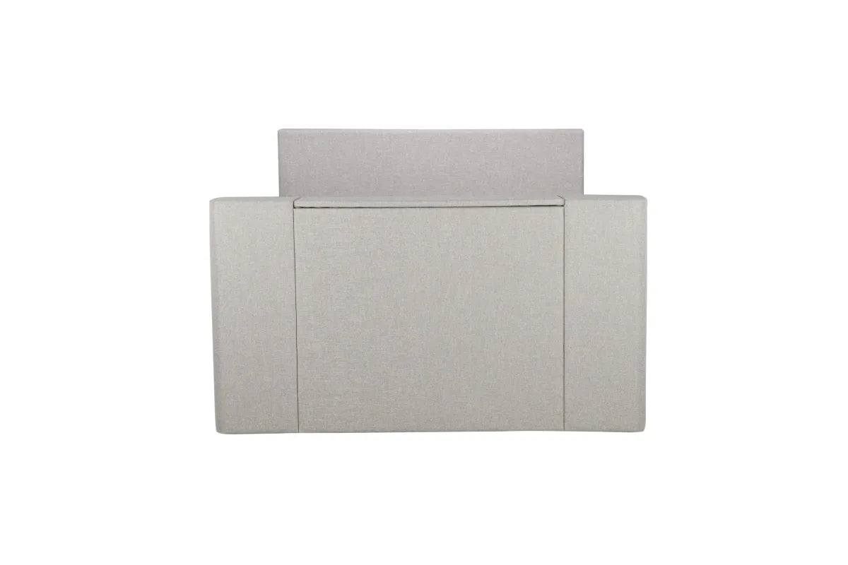 Plaza Luxurious Grey Fabric TV Bed