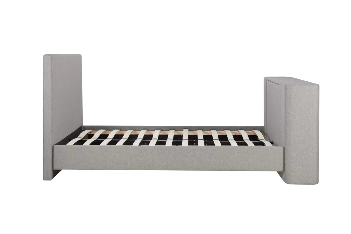 Plaza Luxurious Grey Fabric TV Bed