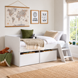 Poppy White Cabin Bed + Sleep Happy Air Single Mattress