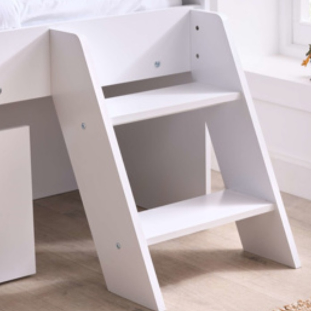 Poppy White Cabin Bed + Sleep Happy Air Single Mattress