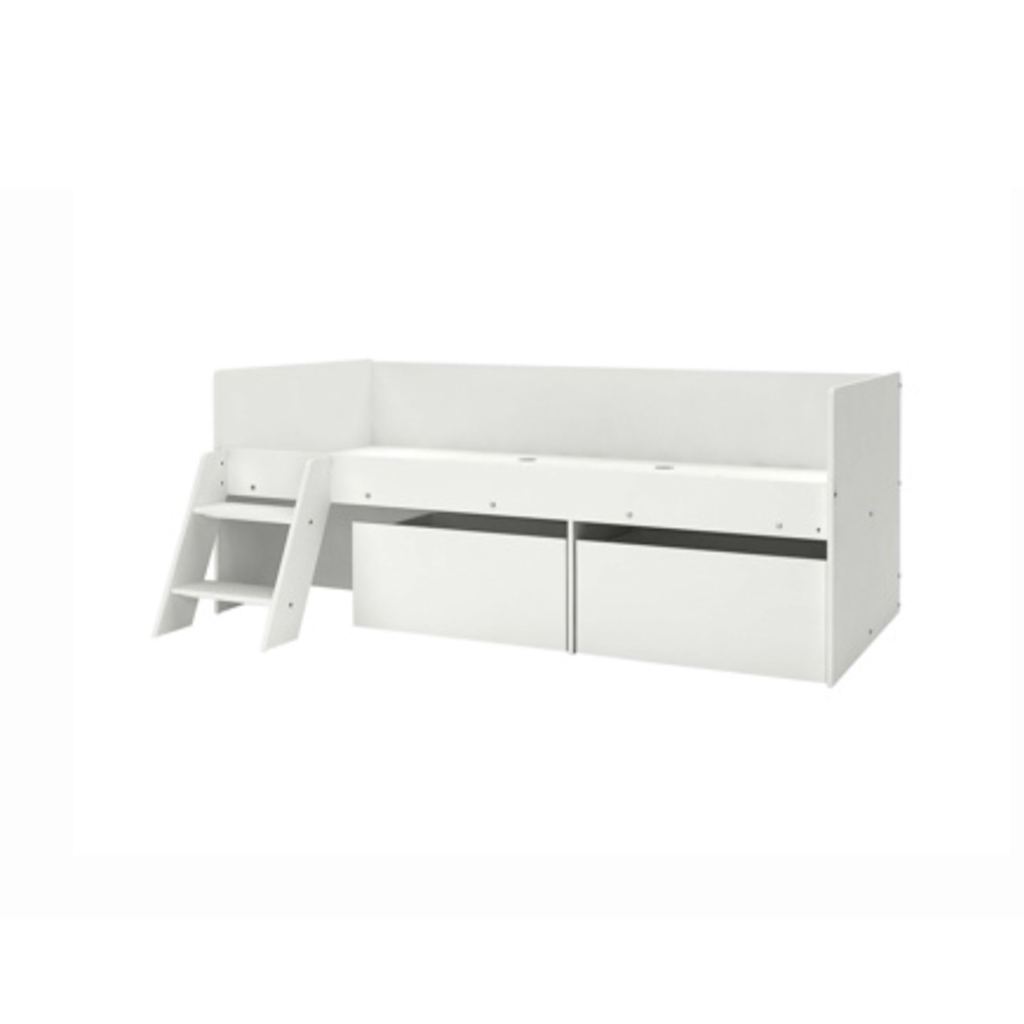 Poppy White Cabin Bed + Sleep Happy Air Single Mattress